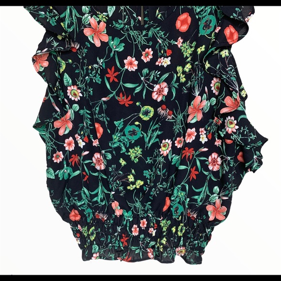 SIENNA SKY Boho Georgette Floral Blouse Black M - Picture 4 of 7